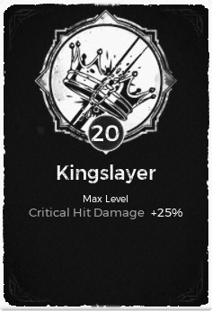 Kingslayer - Level 20 Passive Trait Card - Remnant From the Ashes (Video Game)