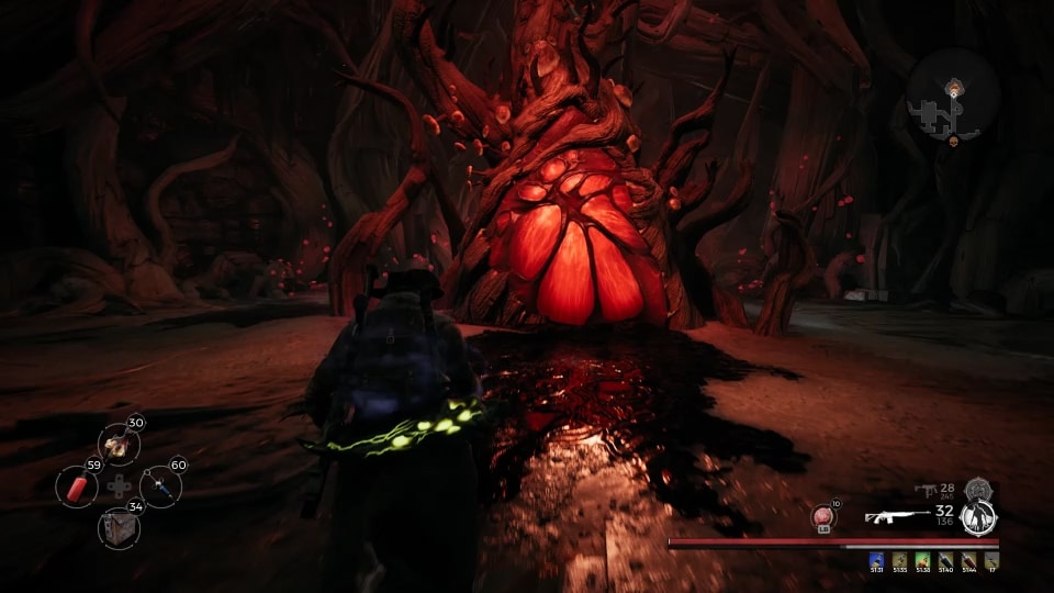 One of the two Root Nexus structures that you must destroy, in the Cult of the Root event in the Earth world zone in the video game, Remnant: From the Ashes.
